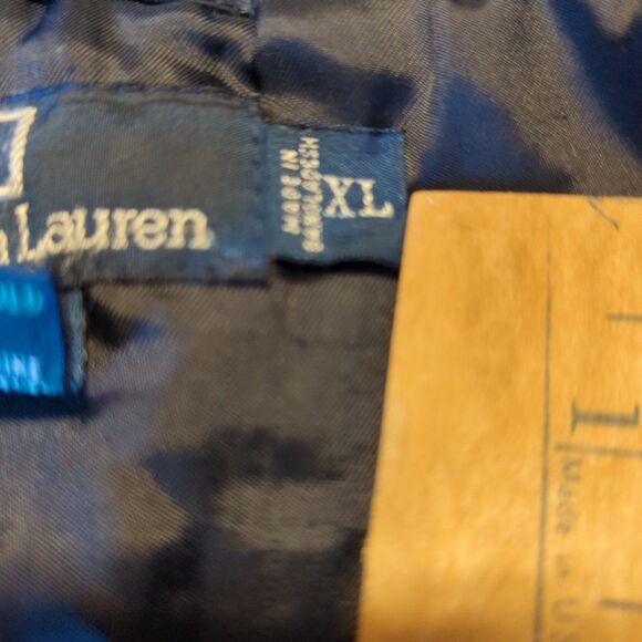 Polo Ralph Lauren Coat Jacket Mens XL Navy Blue Full Zip Heavy Outdoor Warm - Picture 8 of 10